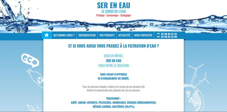 Nouveau site web de votre expert du traitement de l'eau à Quimper